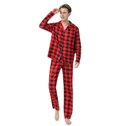 Red Plaid Christmas Family Matching Pajamas