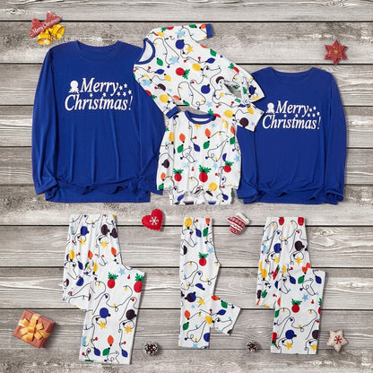 Christmas Colorful Lantern Family Matching Pajamas