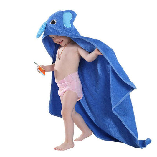 Toddler 100% Cotton  Animal Hooded Bath Towel