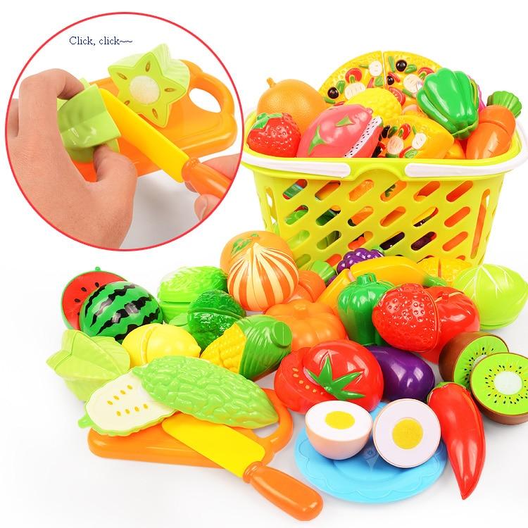 Educational Toys -37pcs/lot  Pretend Cutting Plastic  Food