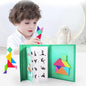 Wooden Educational Toys - Magnetic Tangram Puzzle Book