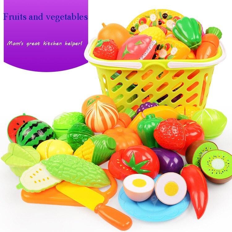 Educational Toys -37pcs/lot  Pretend Cutting Plastic  Food