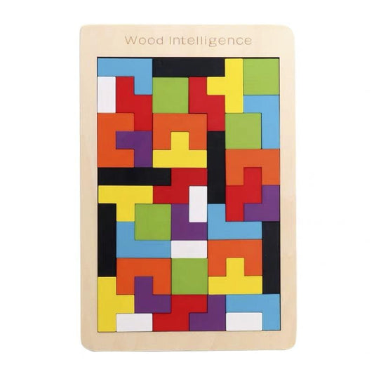 Wooden Educational Toys - Colorful Tangram Puzzle