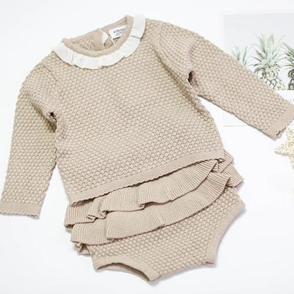 Toddler Stylish Sweater Set Cardigan + Shorts