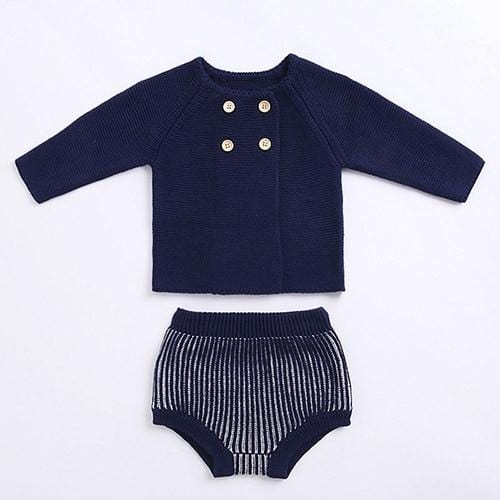 Toddler Stylish Sweater Set Cardigan + Shorts