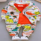 3Pcs Toddler Graffiti Cotton Tracksuits - T Shirts + Jacket + Pants