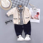 3Pcs Toddler Casual Cotton Outfits - T Shirts + Jacket + Pants