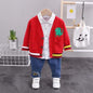 Toddler Cotton Casual Suit - T Shirts + Jacket + Pants