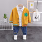 3Pcs Toddler Cotton Tracksuits - T Shirts + Jacket + Pants