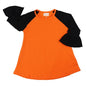 Toddler Knit Solid Ruffle Long Flared Sleeve Dress - Spring /Autumn