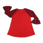 Toddler Knit Solid Ruffle Long Flared Sleeve Dress - Spring /Autumn