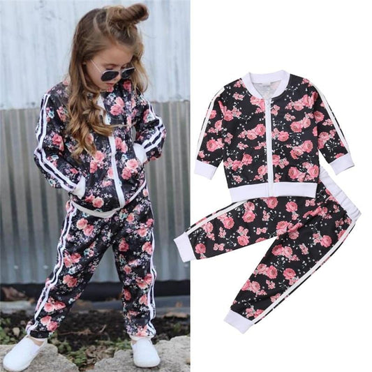 Toddler Girl  Floral Print Tracksuit (3-7 Years)