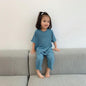 2PCS  Solid Color Toddler Relax Wear Sets 1-6 Years