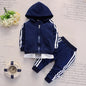 2Pcs Toddler Cotton Zipper Jacket Pants Tracksuits