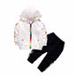 2Pcs Toddler Cotton Zipper Jacket Pants Tracksuits