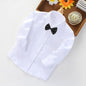 Toddler Boys White Long Sleeve Turn-down Collar Shirts