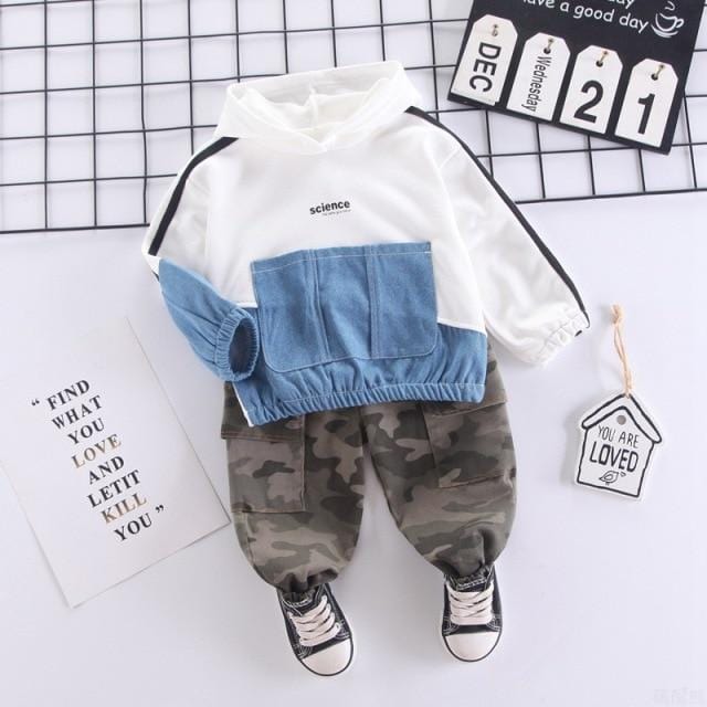 2pcs Toddler Jacket + Pants Athletics Suit