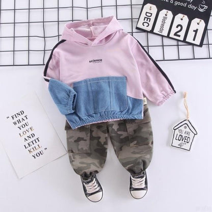 2pcs Toddler Jacket + Pants Athletics Suit