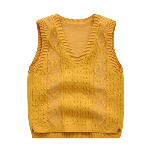 Toddler Boys Cotton Knitted V-neck Vest Sweaters