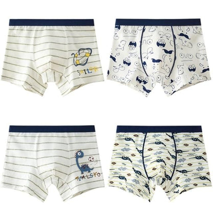 4Pcs Toddler Boys Underwear/ Boyshorts