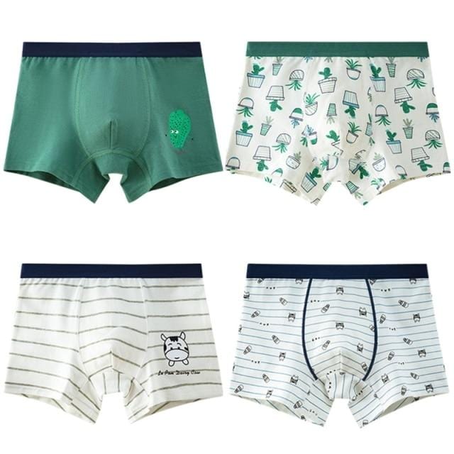 4Pcs Toddler Boys Underwear/ Boyshorts