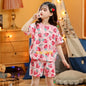 Toddler Girls Pajamas Short Sleeved  Sets For Kids 4 6 8 10 12 14 Years