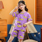 Toddler Girls Pajamas Short Sleeved  Sets For Kids 4 6 8 10 12 14 Years