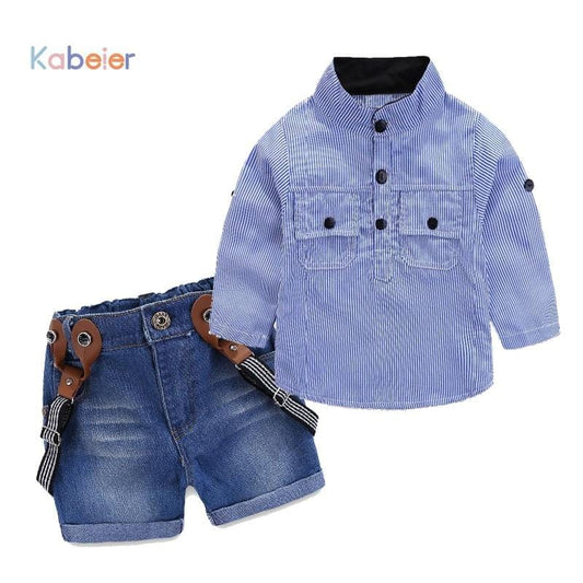 Toddler Boys Sling Strap Shirt + Shorts  Set