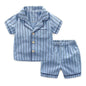 Toddler Boys Cotton Striped Shorts Pajamas  2-7T